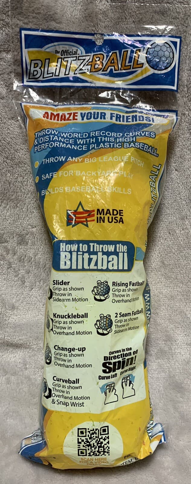 NEW BlitzBall 3ct Pack Neon Yellow Plastic Balls The Ultimate Backyard Ball 5