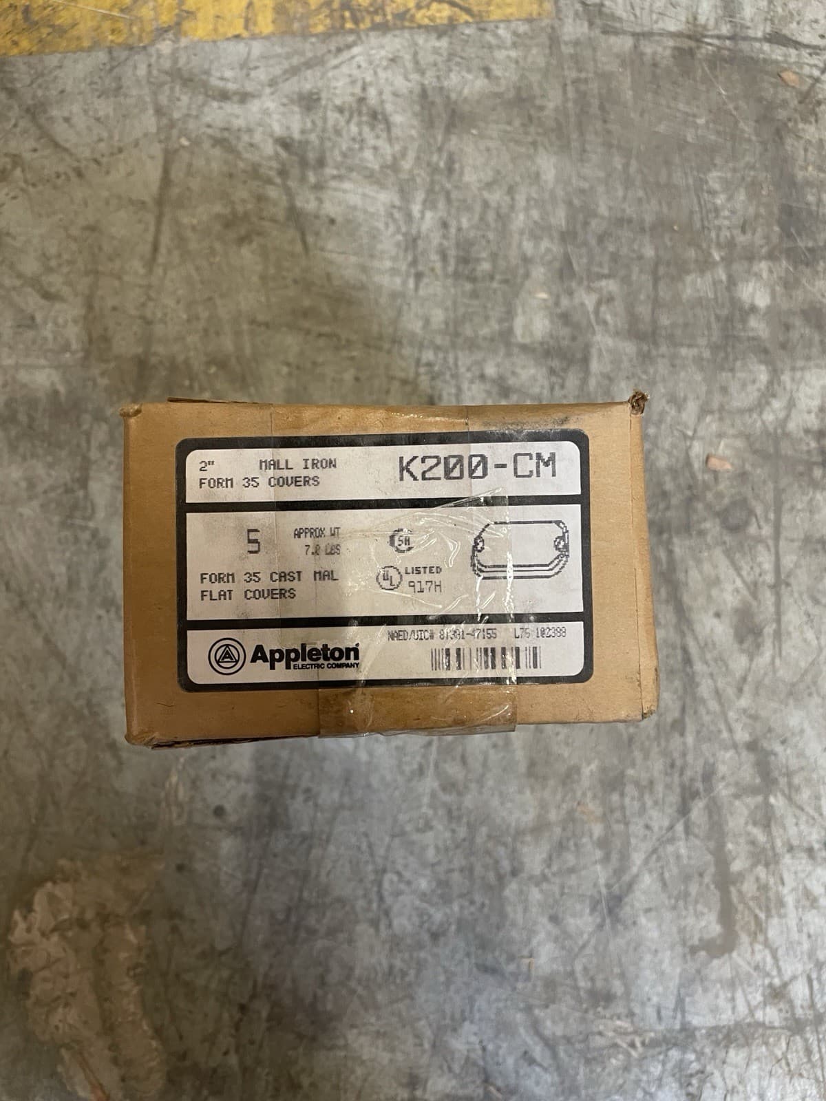 Appleton K200-CM, Conduit Outlet Body Cover, 2 Blank Cast Cover, 5 PC Bulk Qty