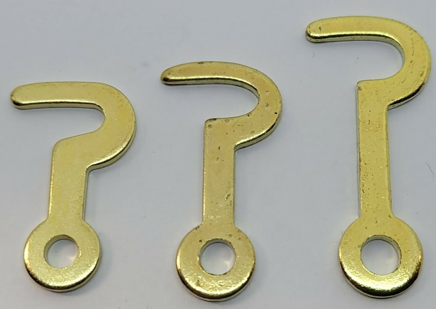 1" Inch Small Brass Plated Steel Hook catch Latch antique kitchen vintage retro 3