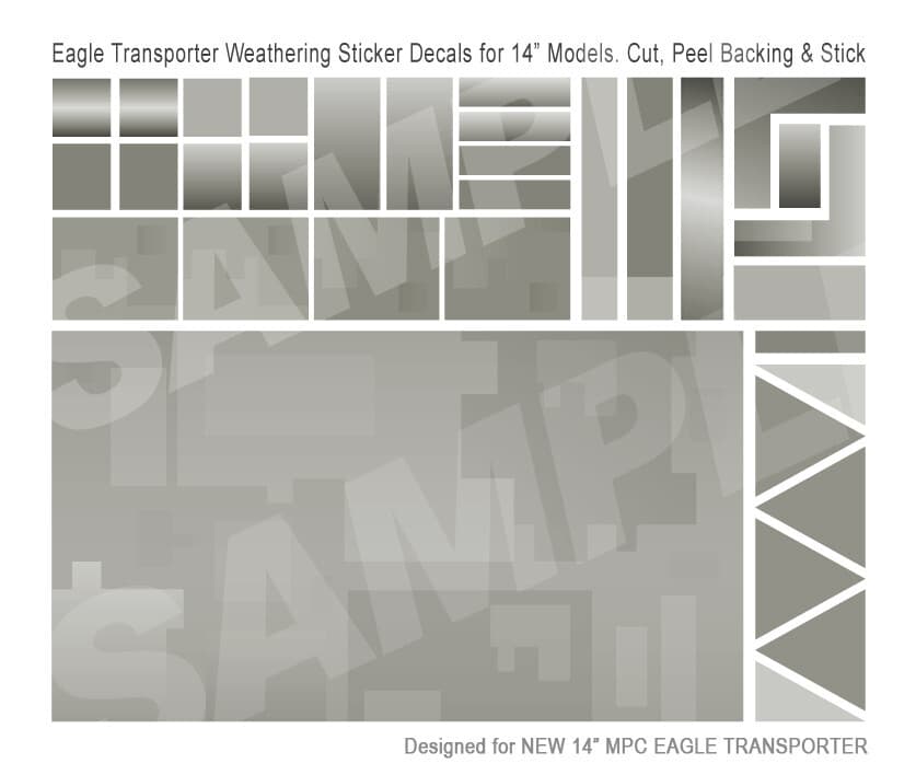 SPACE 1999 EAGLE - MPC 14" INCH EAGLE - STICKER MARKINGS - 1/72 DECAL 4