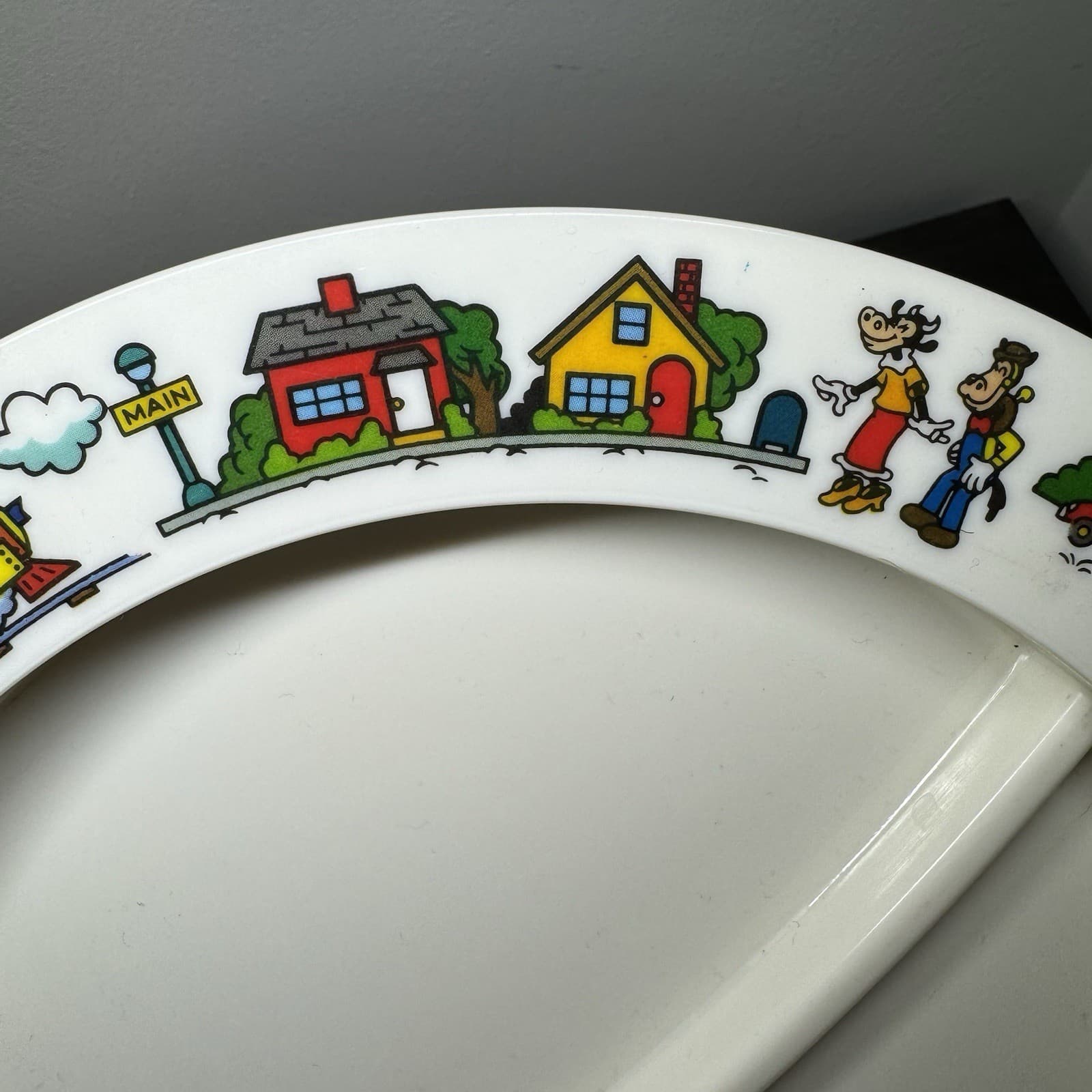 Vintage Disney Mickey Mouse Sectioned Divided Plate Train Melamine 5