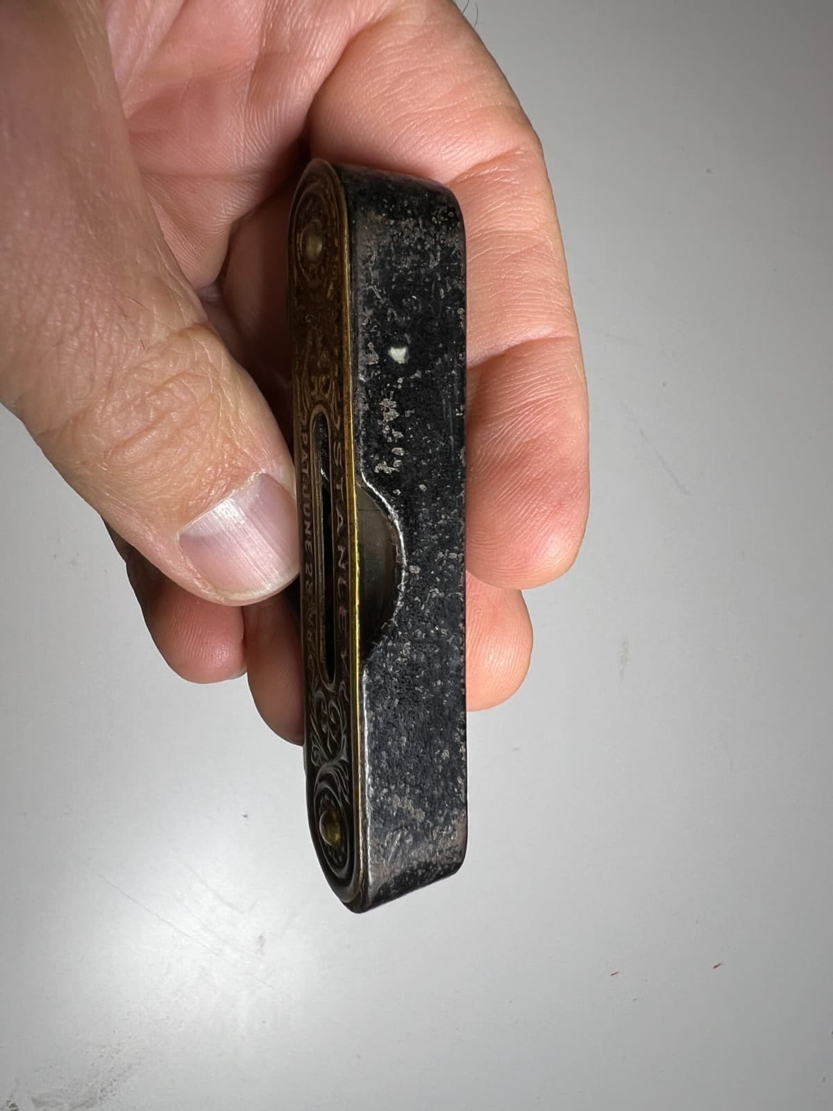 Antique Stanley No. 36 Pocket Level Brass 1896 Ornate Victorian New Britain, CT 2