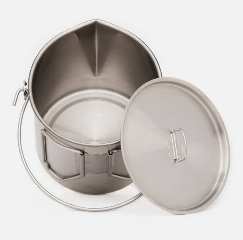 Pathfinder Stainless Steel Bush Pot and Lid Set (64 Ounce) New 6