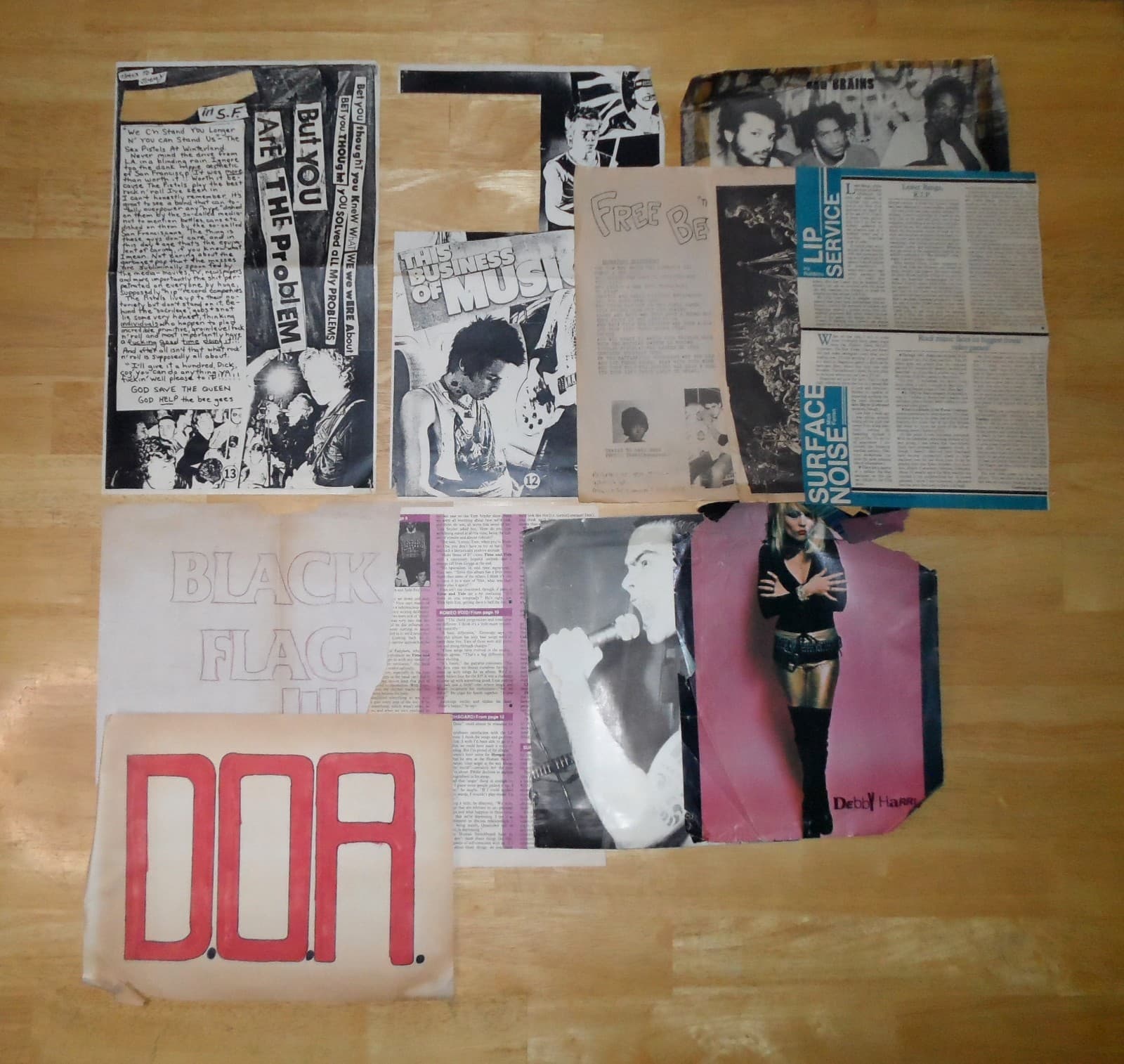 Vintage Punk Rock Magazine Clippings Pictures Drawings Lot 1970s 1980s 70s 80s 2