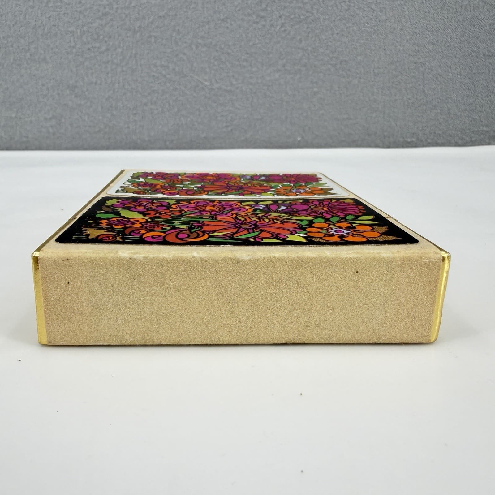 Vintage Congress Double Deck Playing Cards Floral Flowers 70's Psychedelic USA 5