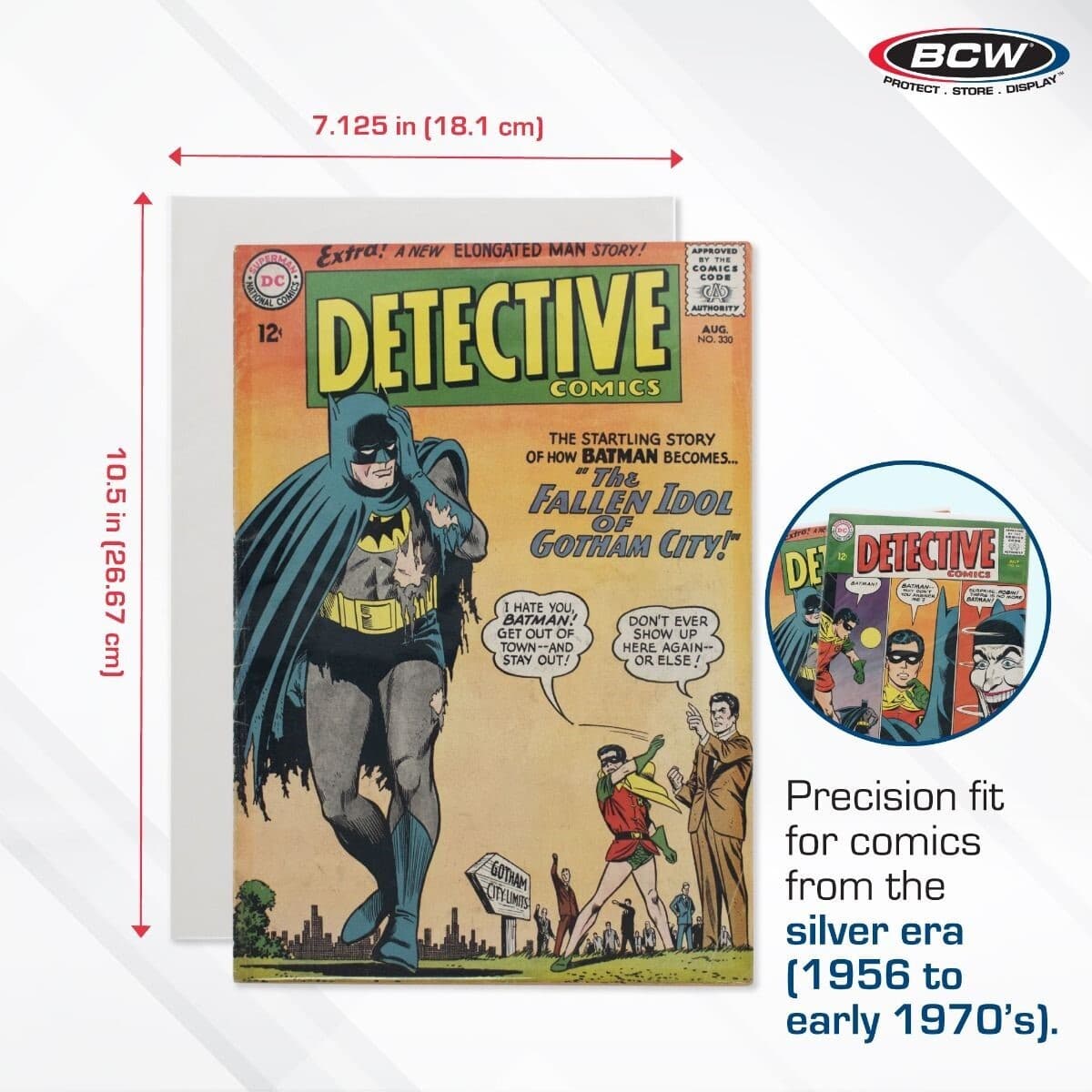 BCW Silver Comic Premade Bags + Back Boards 50 2 Mil Acid Free 24 PT Long Term 4