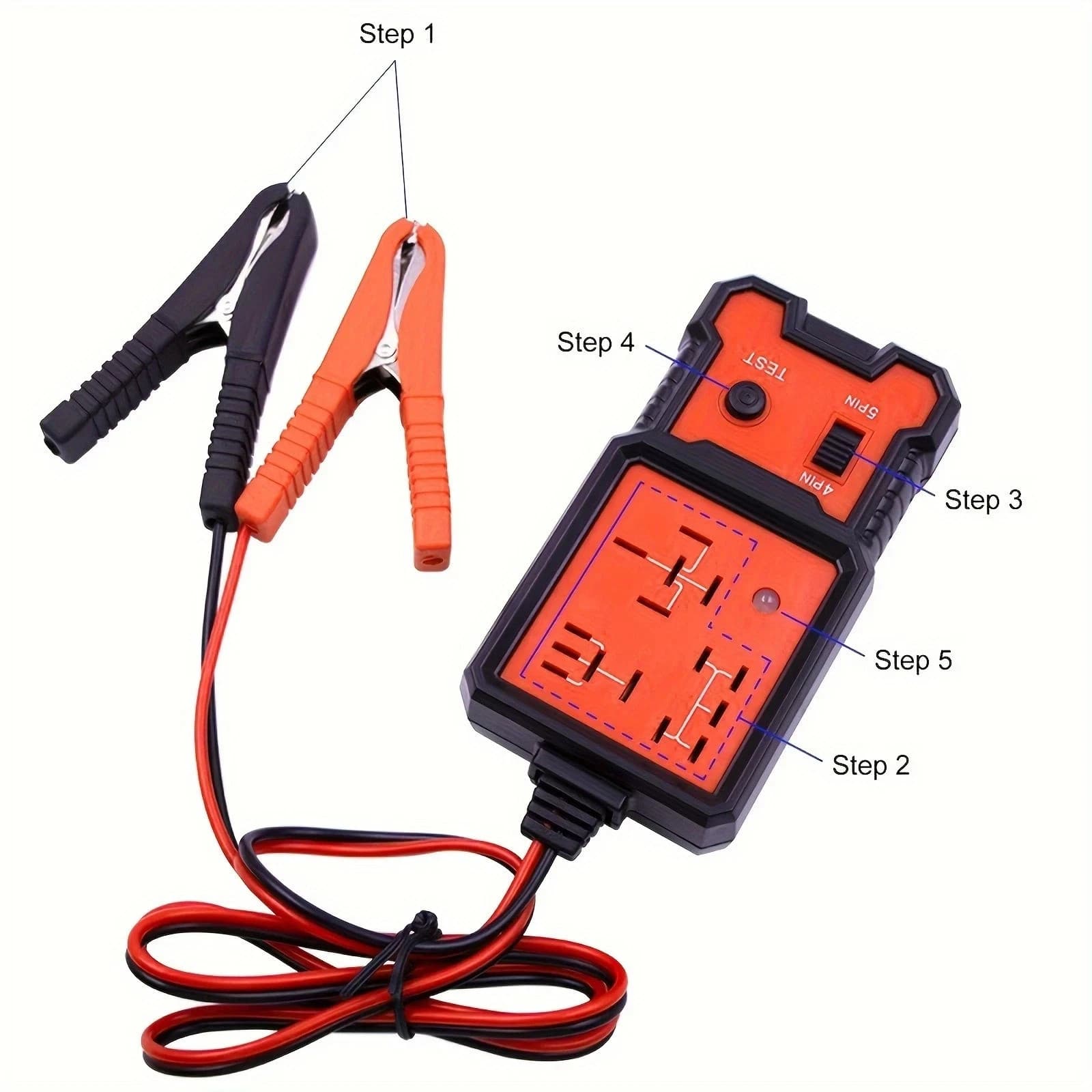 Newly-Arrived Handheld 12V Auto Relay Tester: 4 & 5 Pin Diagnostic Tool from USA 4