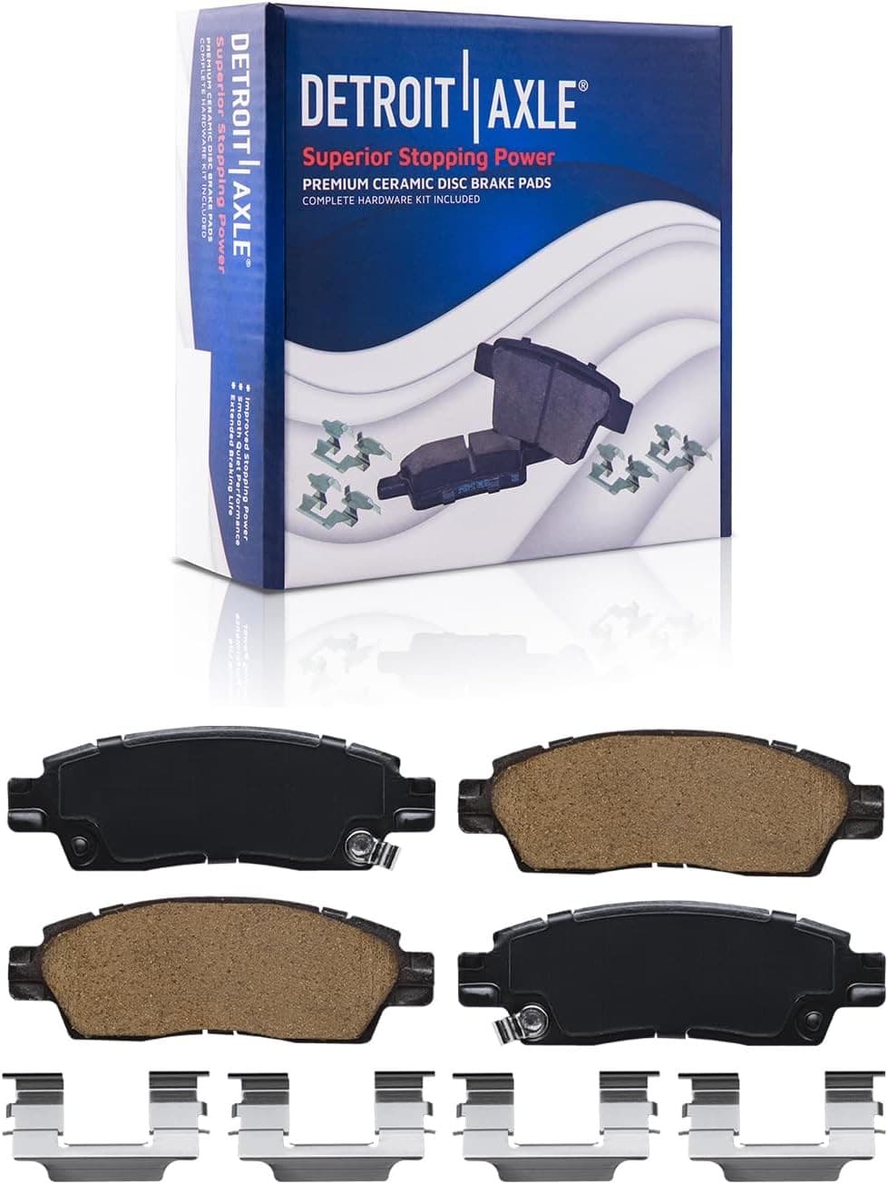 Front Rear Brake Discs Rotors and Ceramic Pads Kits for Chevy Buick GMC Acadia 6