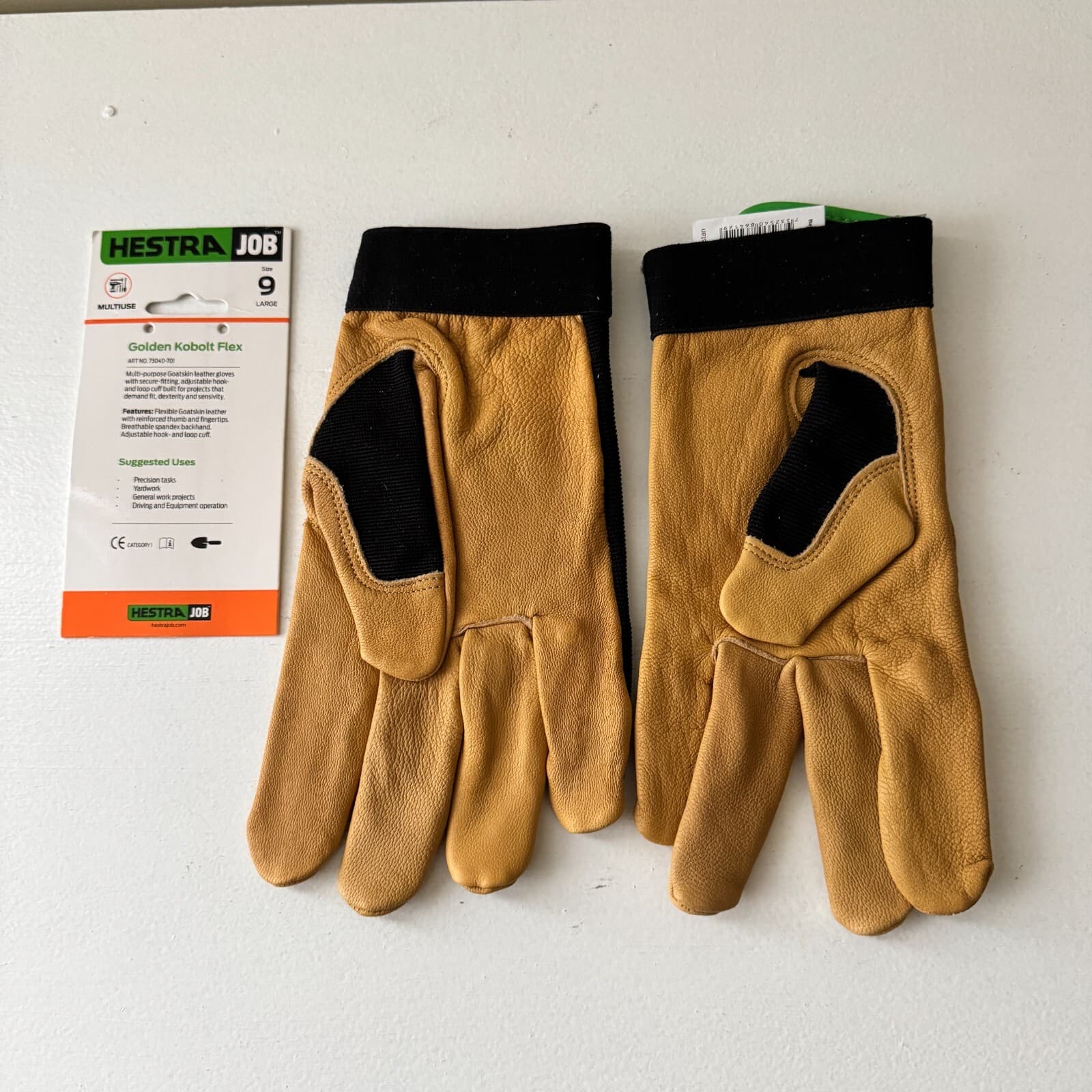 Hestra Gloves Yard Work Kobolt  Golden Flex size 9 2