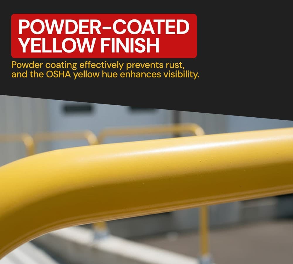 6' Steel Yellow Powder Coated Portable Industrial Safety Railing for Pedestrian 4