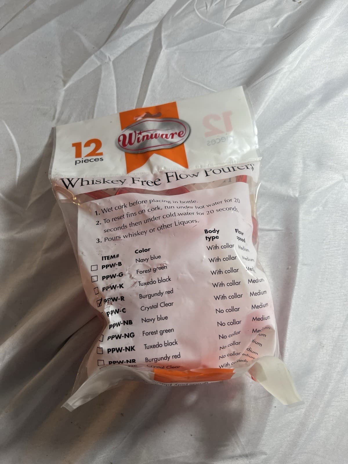 144 Winco PP-SAM Amber Liquor Bottle Screened Pourers (12x12 Bulk Pack) New 3