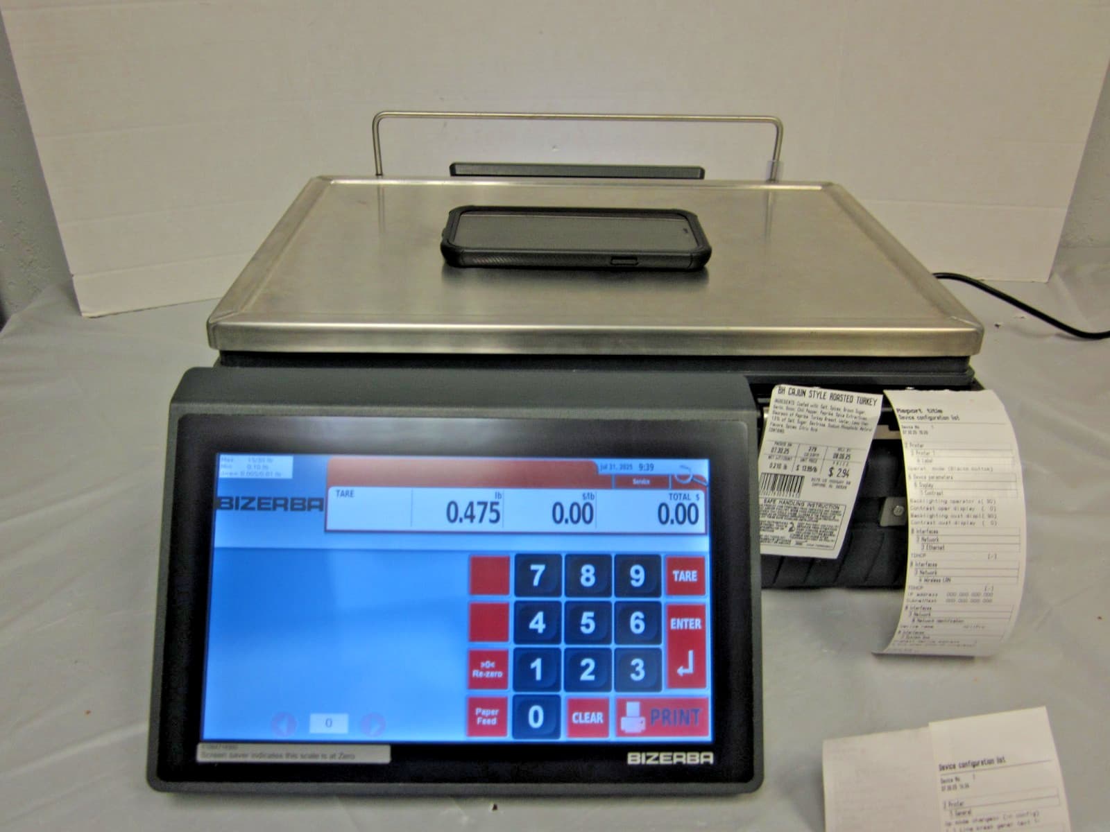 Bizerba XC 100 PRO 15-30 lb. Countertop Food Scale W/Printer - Tested & Working 2