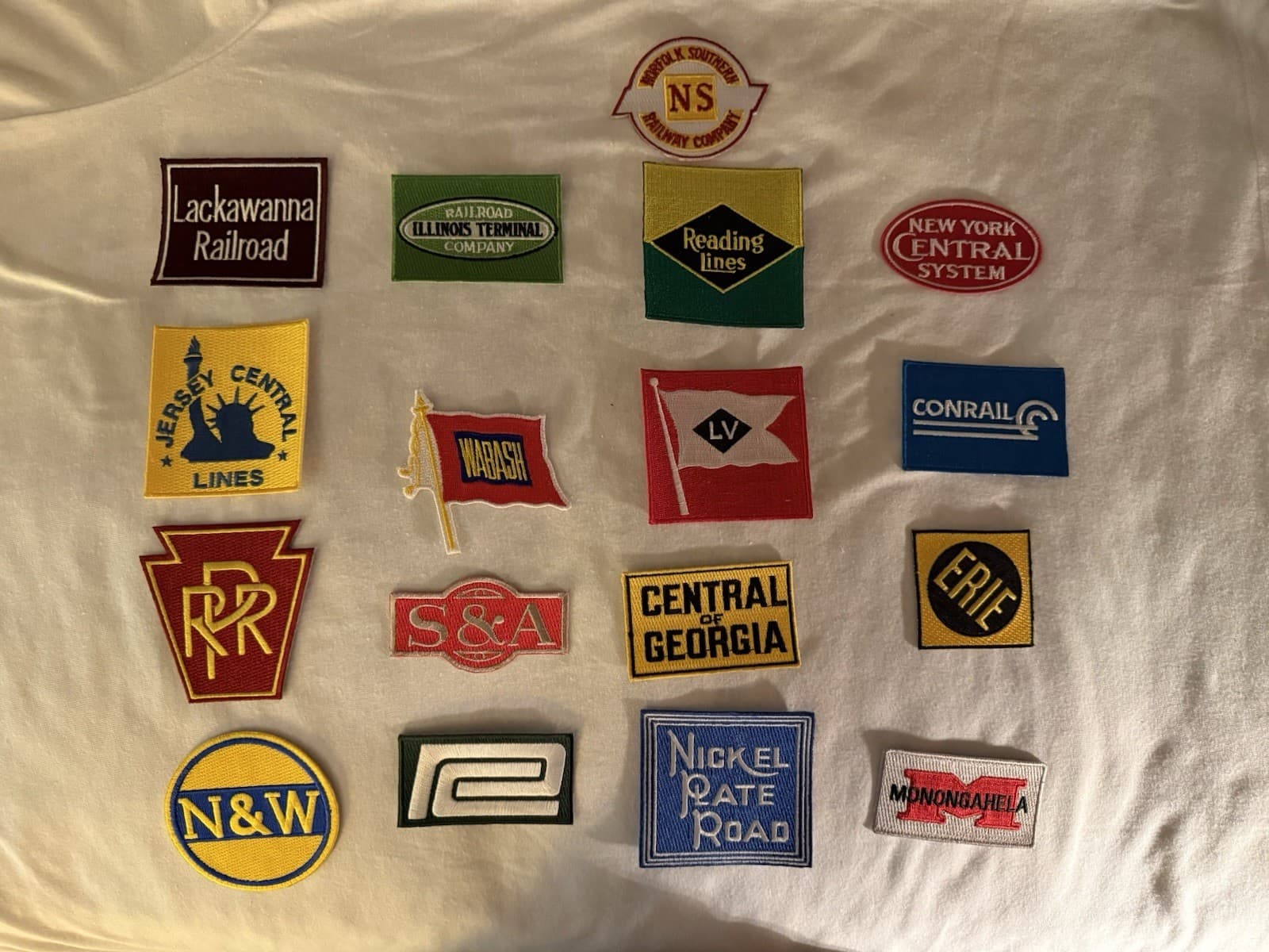 Norfolk Southern Heritage Collection Patches (Includes 16 Patches)