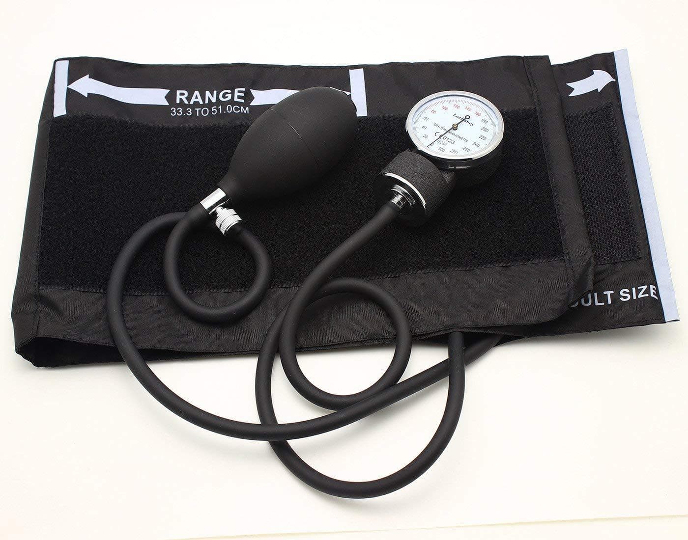 Manual Blood Pressure Arm Cuff Aneroid Sphygmomanometer Accurate Read 7.2-10.5'' 4