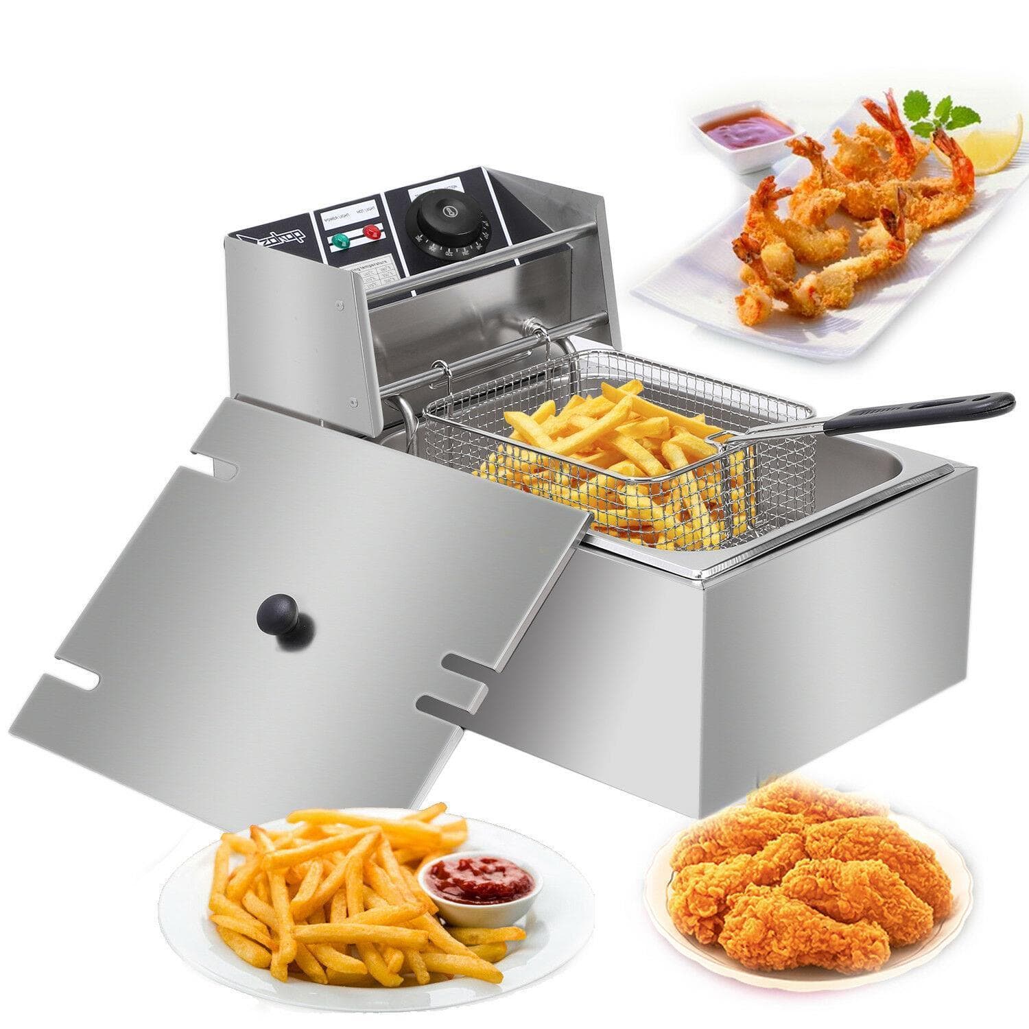 6L 2500W Electric Deep Fryer Commercial Restaurant Fast Food French Fry Cooker