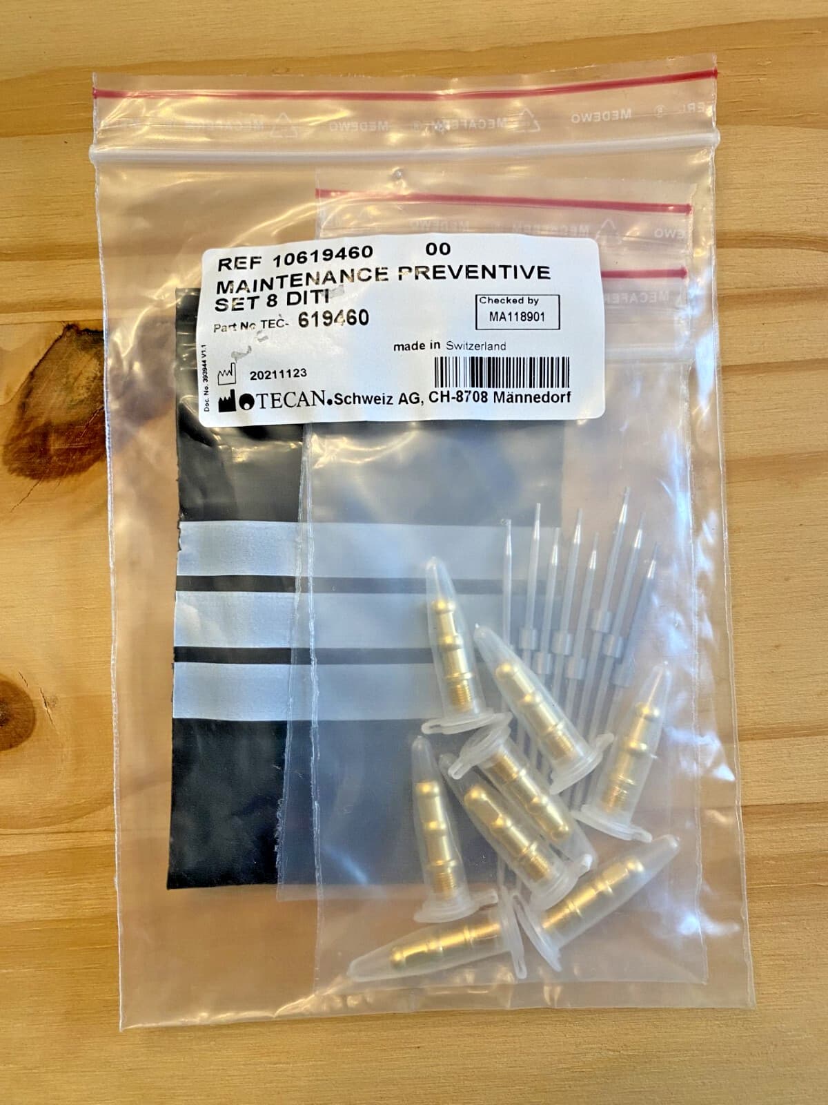 TECAN Maintenance Preventative Set 8 Diti. PN 10619460. NEW.
