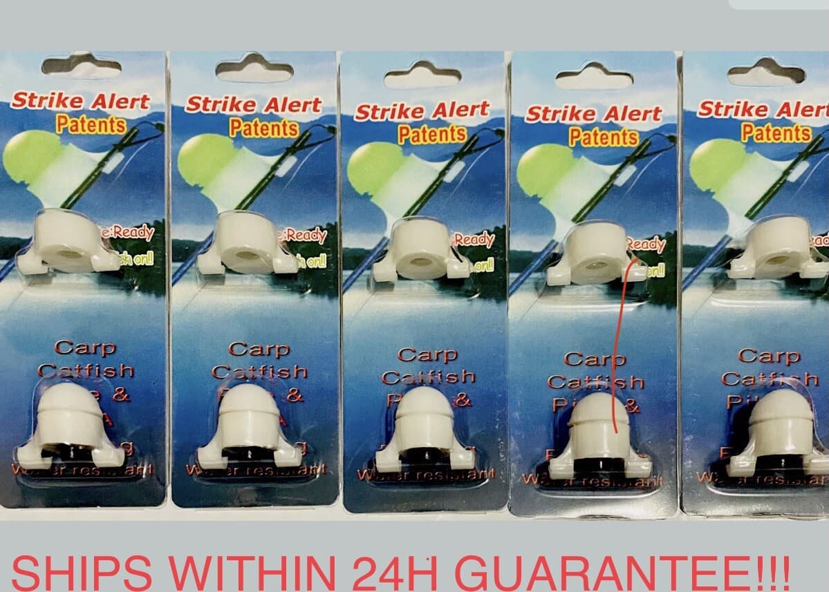 5x LED Night Bottom Fishing Bite Alarm Rod Tip Strike Alert Light Catfish Carp