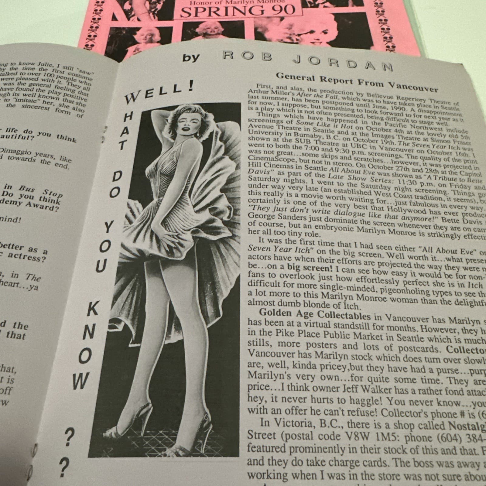 3  MARILYN MONROE  Some Like It Hot Official Newsletters 1989-1990 5
