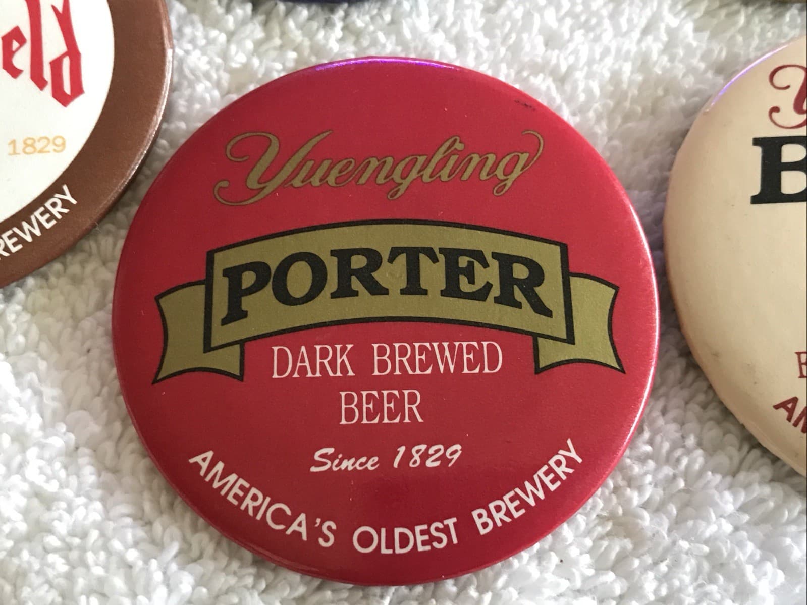 7 YUENGLING BEER DIFFERENT PINBACK BUTTONS, POTTSVILLE, PENNSYLVANIA  3