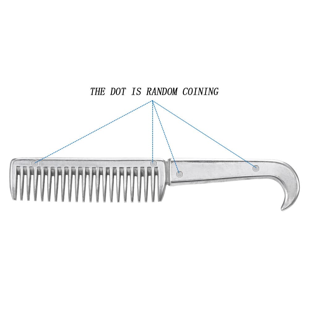 Aluminum Alloy Horse Comb Mane Tail Pulling Comb Metal Horse Grooming Tool 6.5In 3