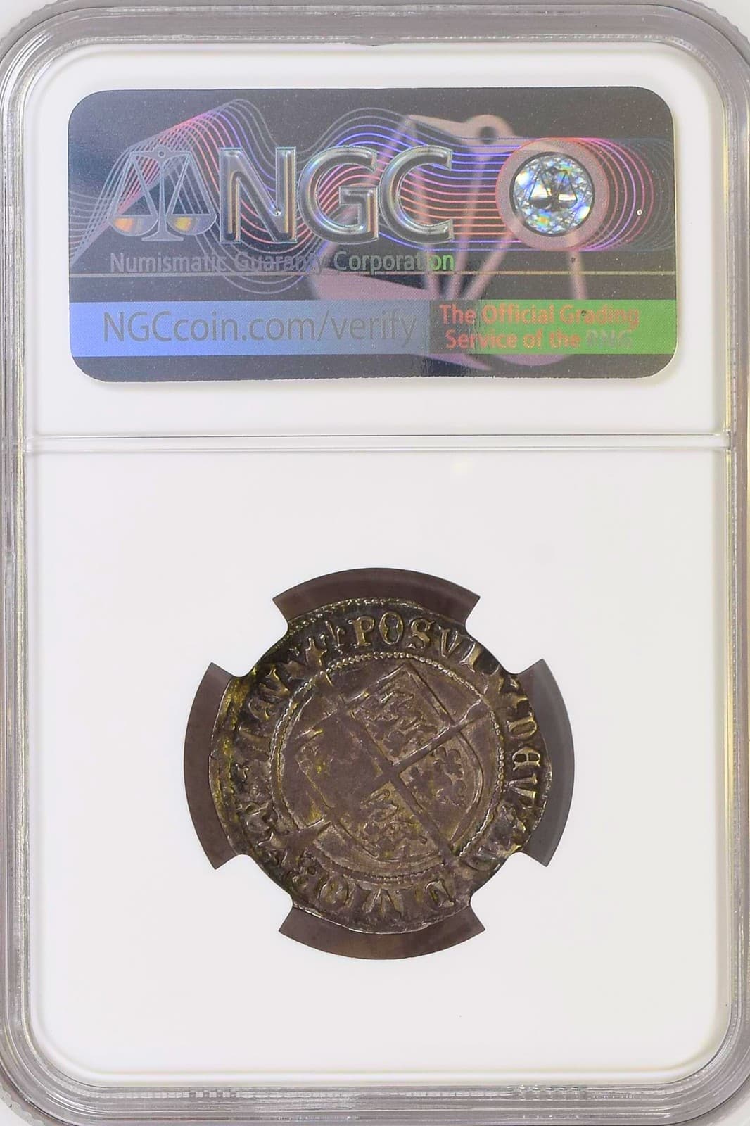 1526-1544 England 4 Pence 1 Groat Spink-2337E Henry VII NGC XF45 EF45 Extra Fine 2