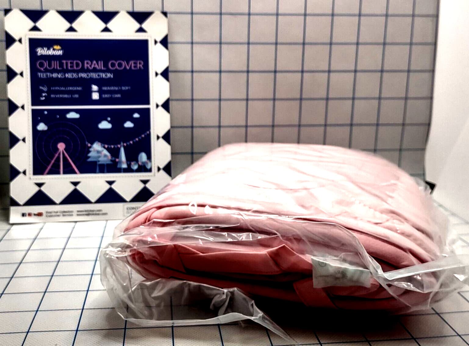 Biloban Pink Padded Crib Rail Cover Teething Protector Baby Infant 2