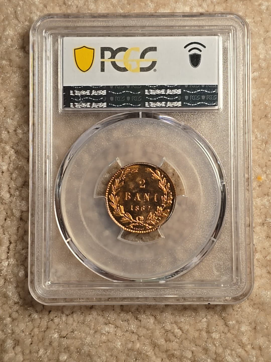 1867-H 1867 Heaton Romania 2 Bani PCGS SP65RB SP 65 Specimen Red Brown Romanian 2