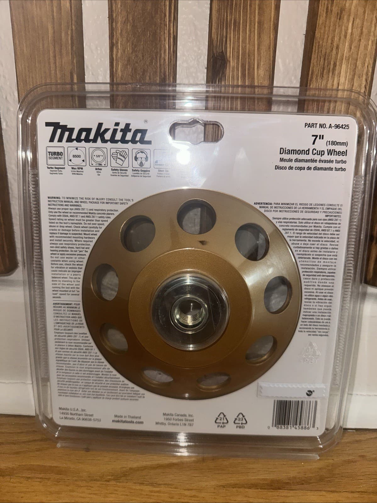 NEW Makita A-96425 24 Segment Turbo Anti-Vibration Diamond Cup Wheel, 7" 2