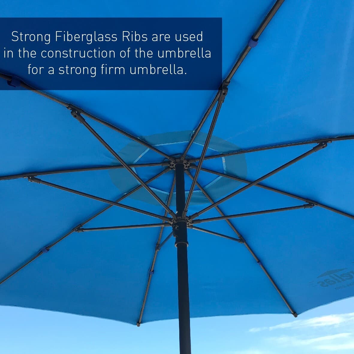 Xbrella - Wind Resistant Beach Umbrella – Sand Base - 7.5’ Round, Patent Pending 3