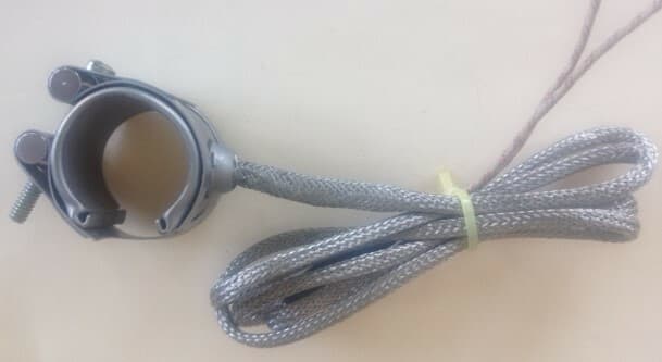 Fast Heat Band Heater 1.25" Dia. x 1" Wide 200 Watts 240 Volt 22" SS Braided 2