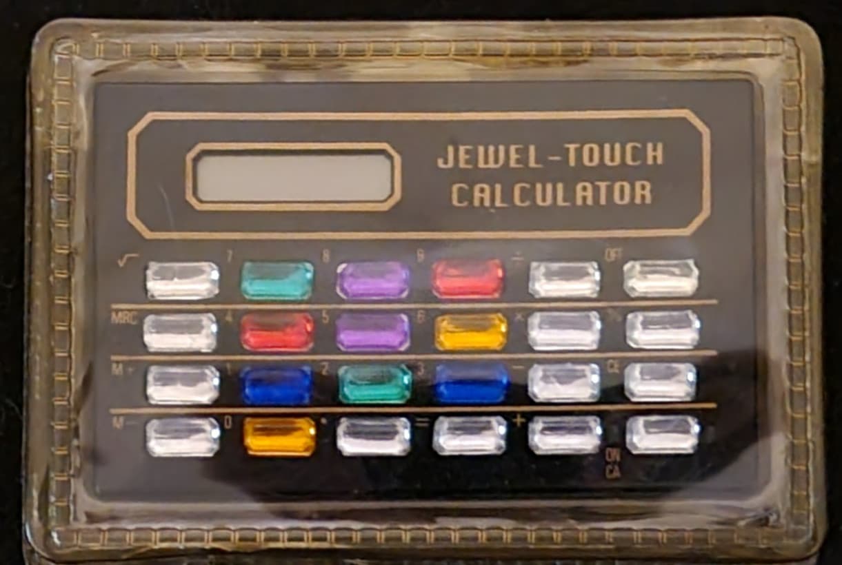 Vintage Jewel Handheld Electronic Calculator Gems 1980s NIB 2