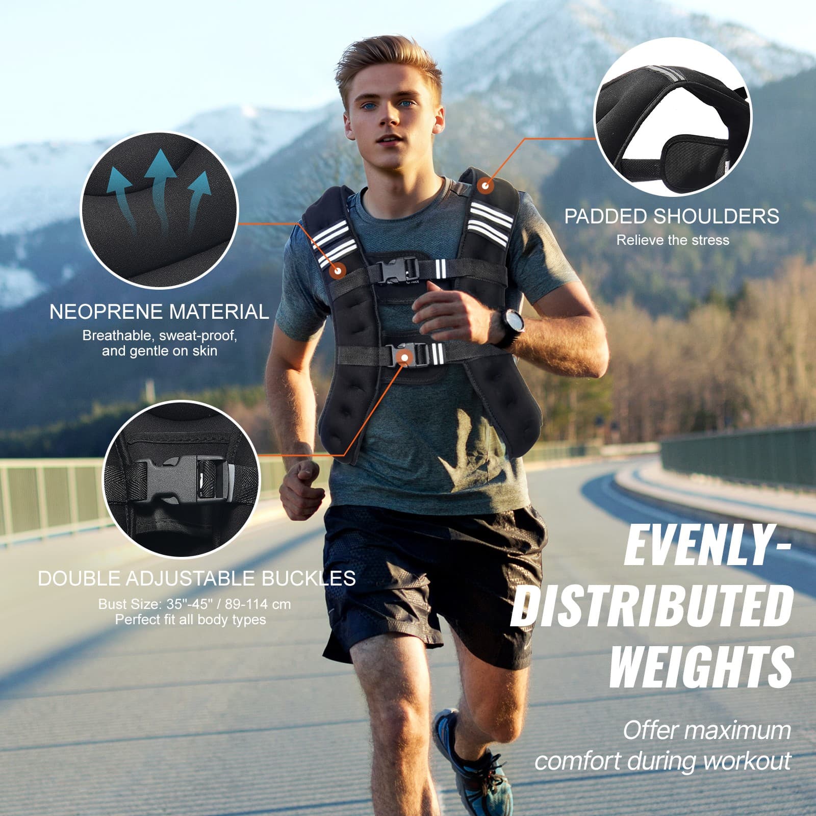 VEVOR 12lb Weighted Vest for Men Women Workout Equipment for Strength Training 3