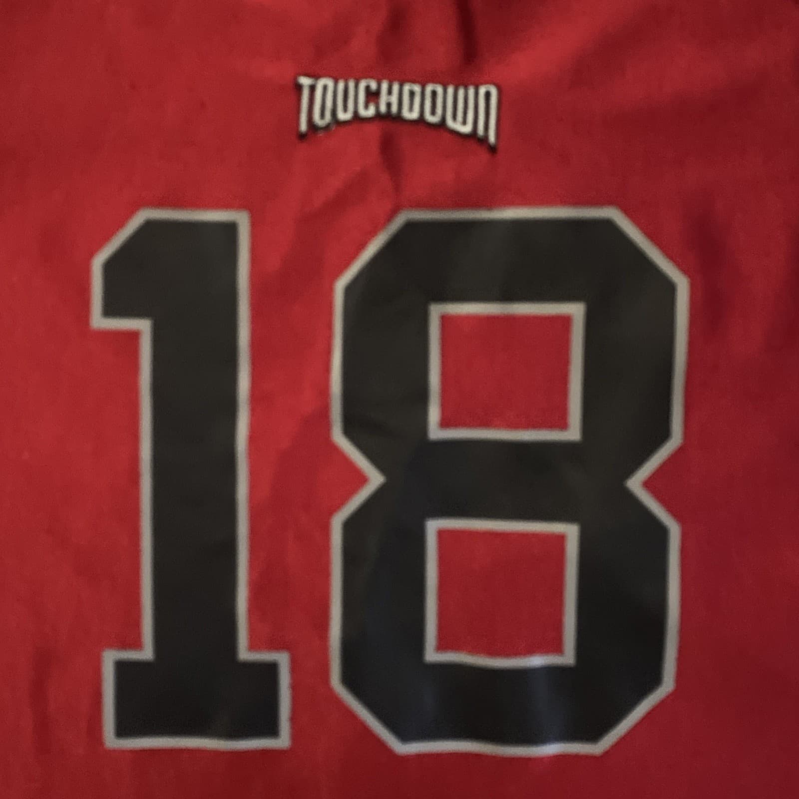 VINTAGE Old Navy Football Jersey #18 Red - Youth Boys 2XL XXL (Fits Small Adult) 3