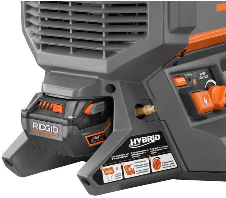RIDGID Brushless 18V Hybrid Forced Air Propane Portable Heater R860424B 5