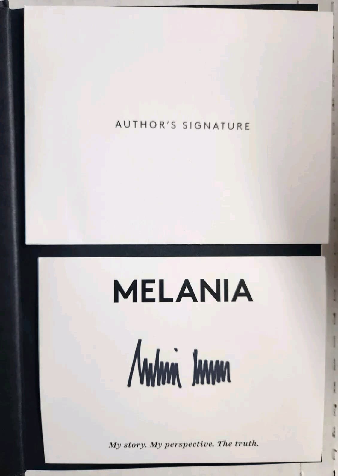 AUTOGRAPHED Melania Trump SIGNED Book Memoir NEW HC Donald Trump Wife AUTOGRAPH 5