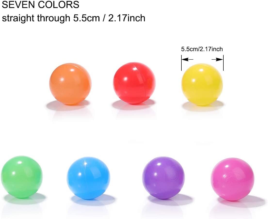 200 Pack Kid Ball Pit Balls Colorful Ocean Balls Crush Proof Plastic for Toddler 4