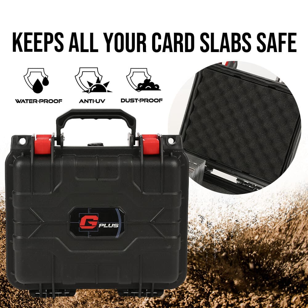 Black Graded Card Storage Box Deep Travel Waterproof Case Slab Holder& Protector 3