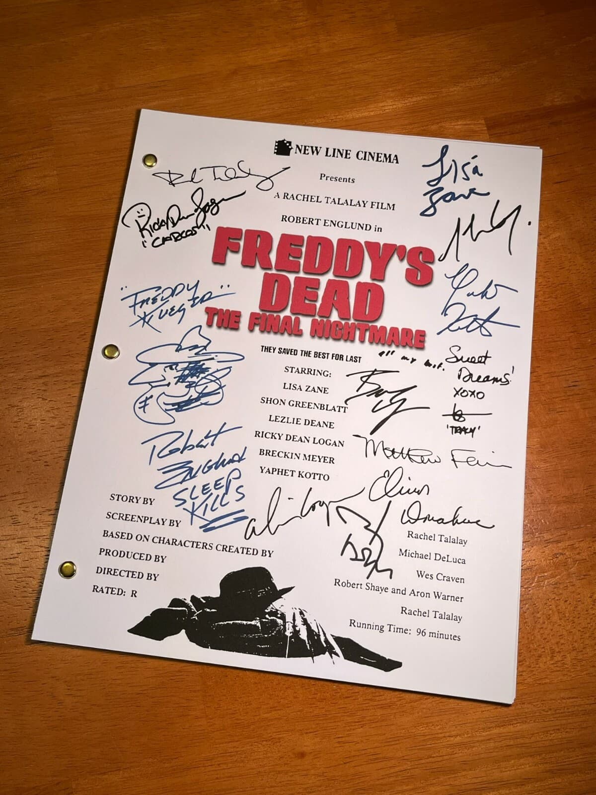 Freddy's Dead Production Notes- Cast-Signed- Autograph Reprints- Press Kit 5