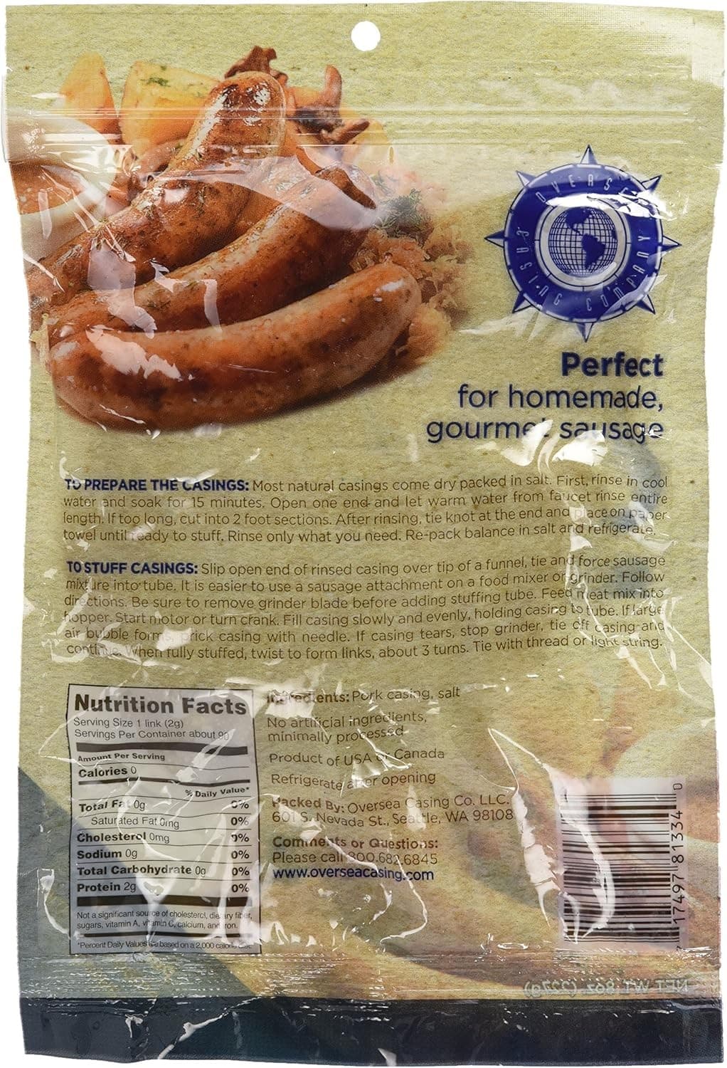 Natural Hog Casings for Sausage by Oversea Casing