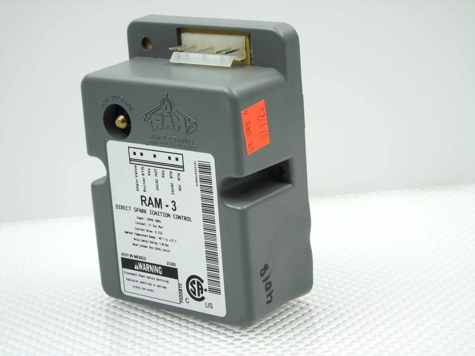 Stellar Steamer Sirius 4 Gas Steamer Ignition Control 24VAC 60Hz - RAM-3 3