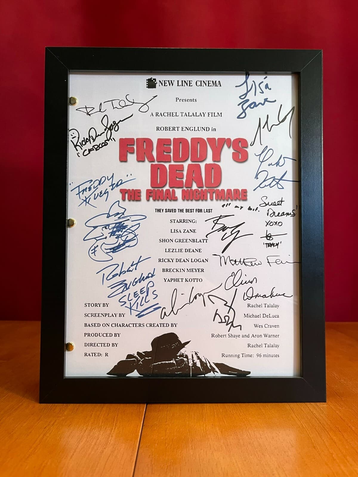 Freddy's Dead Production Notes- Cast-Signed- Autograph Reprints- Press Kit 6