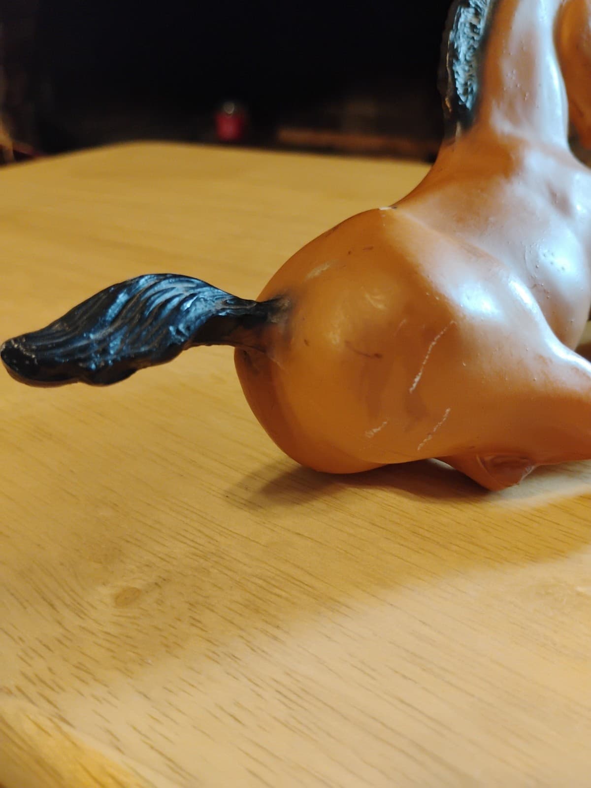 Vintage BREYER Lying Down Foal #166 buckskin, bald face, black tail mane(Sh) 6