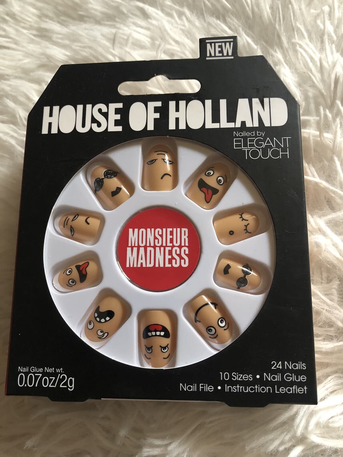 HOUSE OF HOLLAND Monsieur Madness press-on NAILS Elegant Touch FRENCH FANCIES