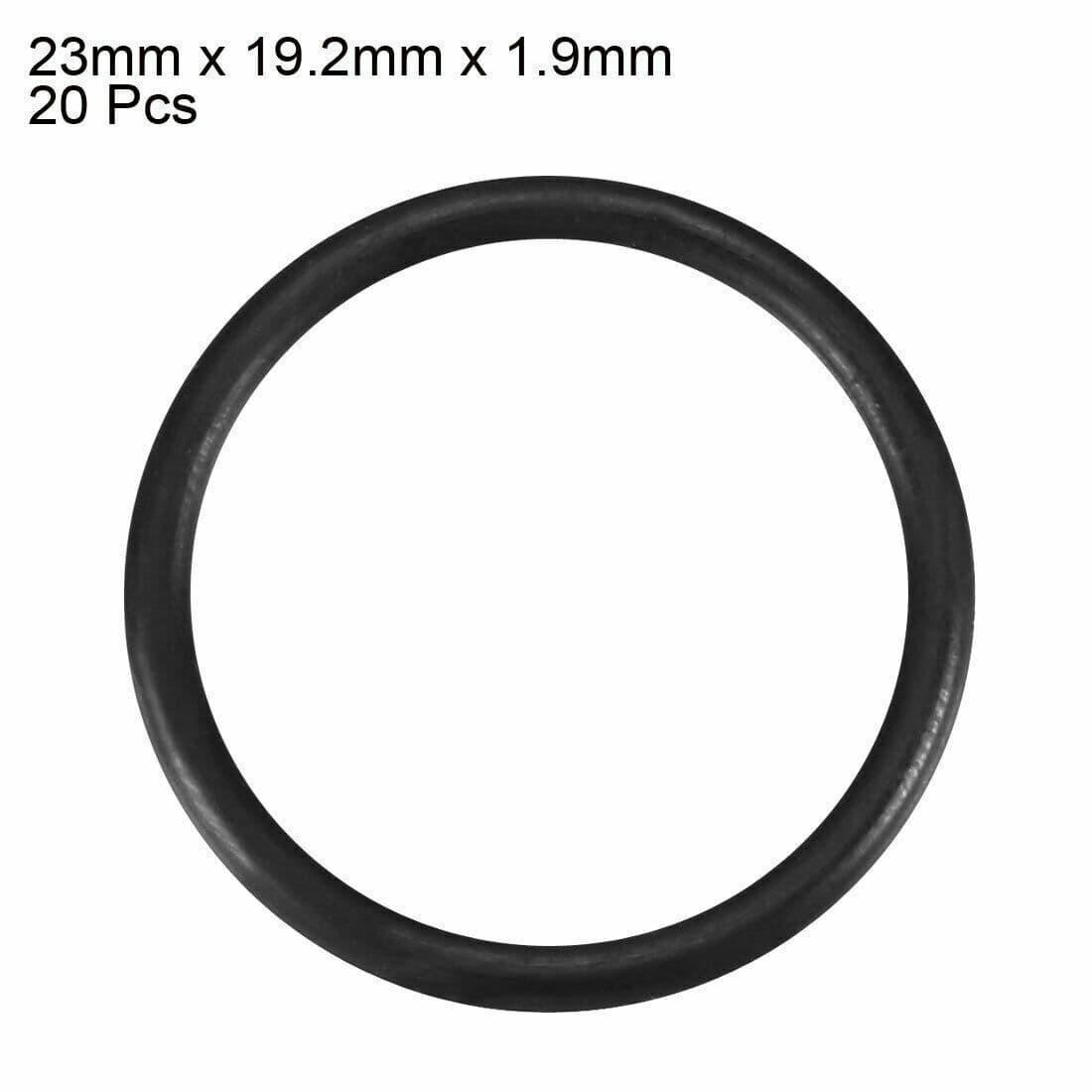 20Pcs Black Round Nitrile Butadiene Rubber NBR O-Ring 23mm OD 1.9mm Width ✦KD 3