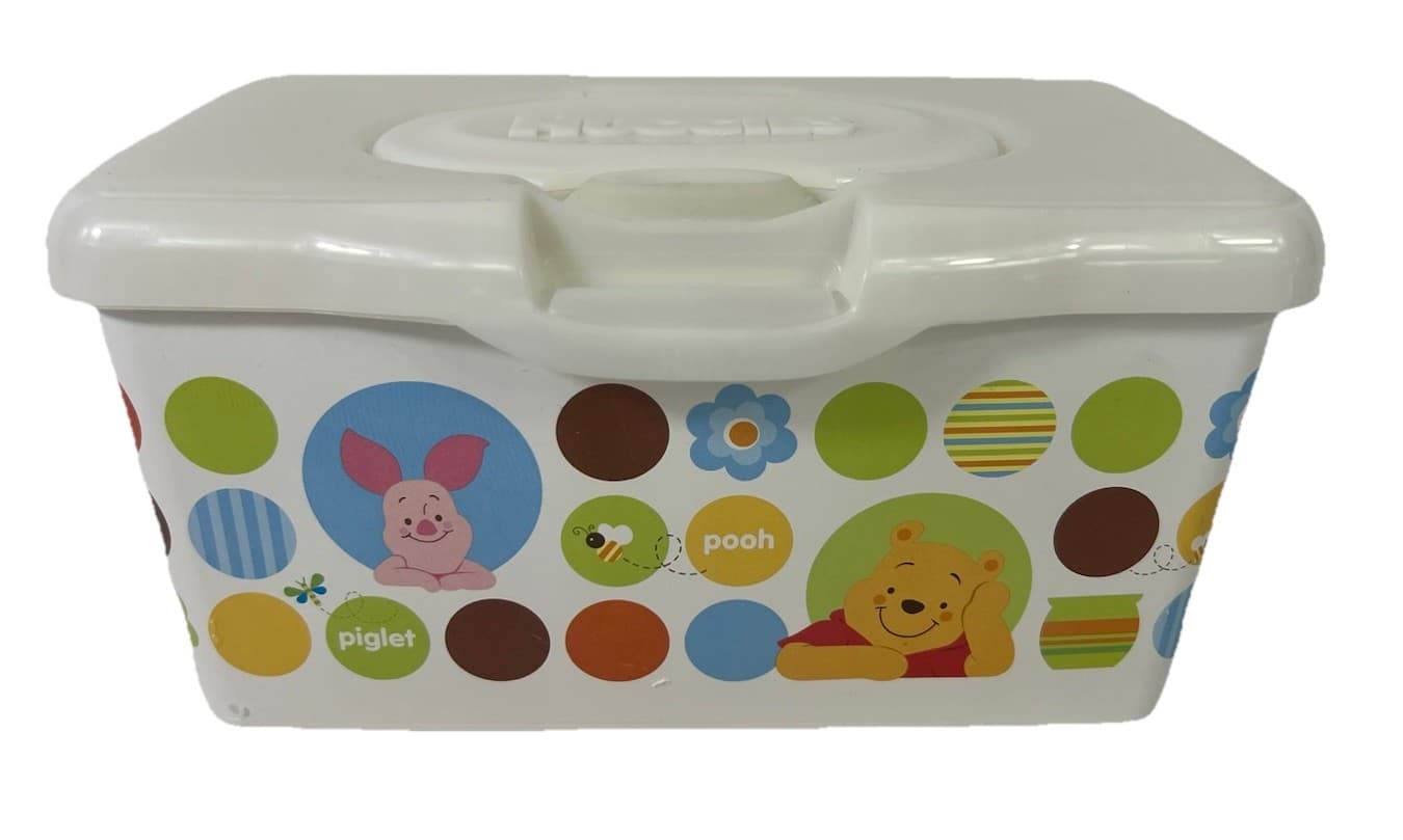 Huggies EMPTY POP-UP WIPES CONTAINER “Winnie The Pooh” Polka Dot Piglet Tigger.