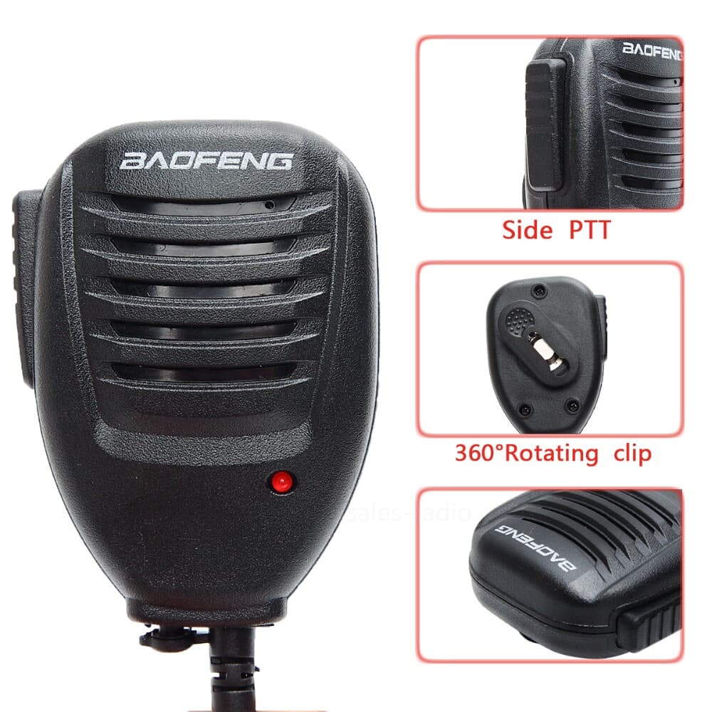 2Pcs Shoulder Speaker Microphone For Baofeng UV-5R BF-888S Radios Walkie Talkie 5