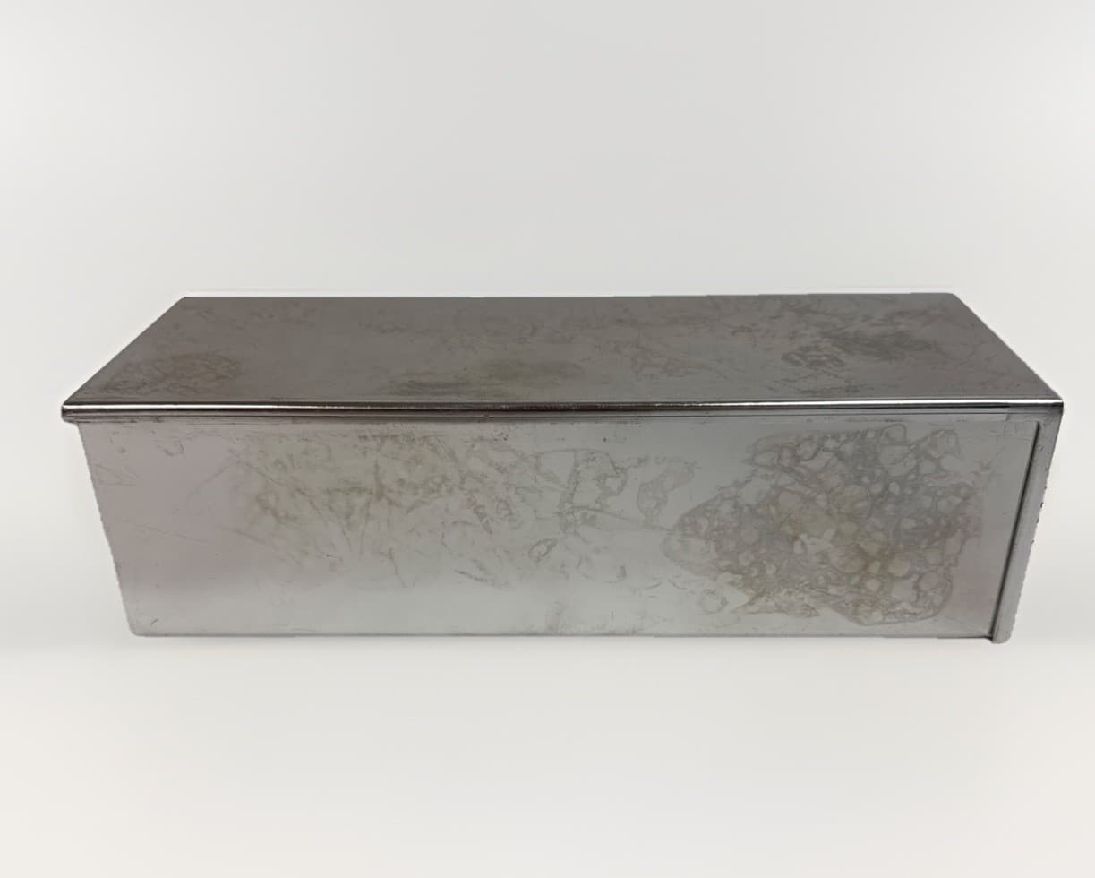 Laboratory Stainless Steel Box with Sliding Lid Freezer Rack 9.5 x3.75 x2.5"