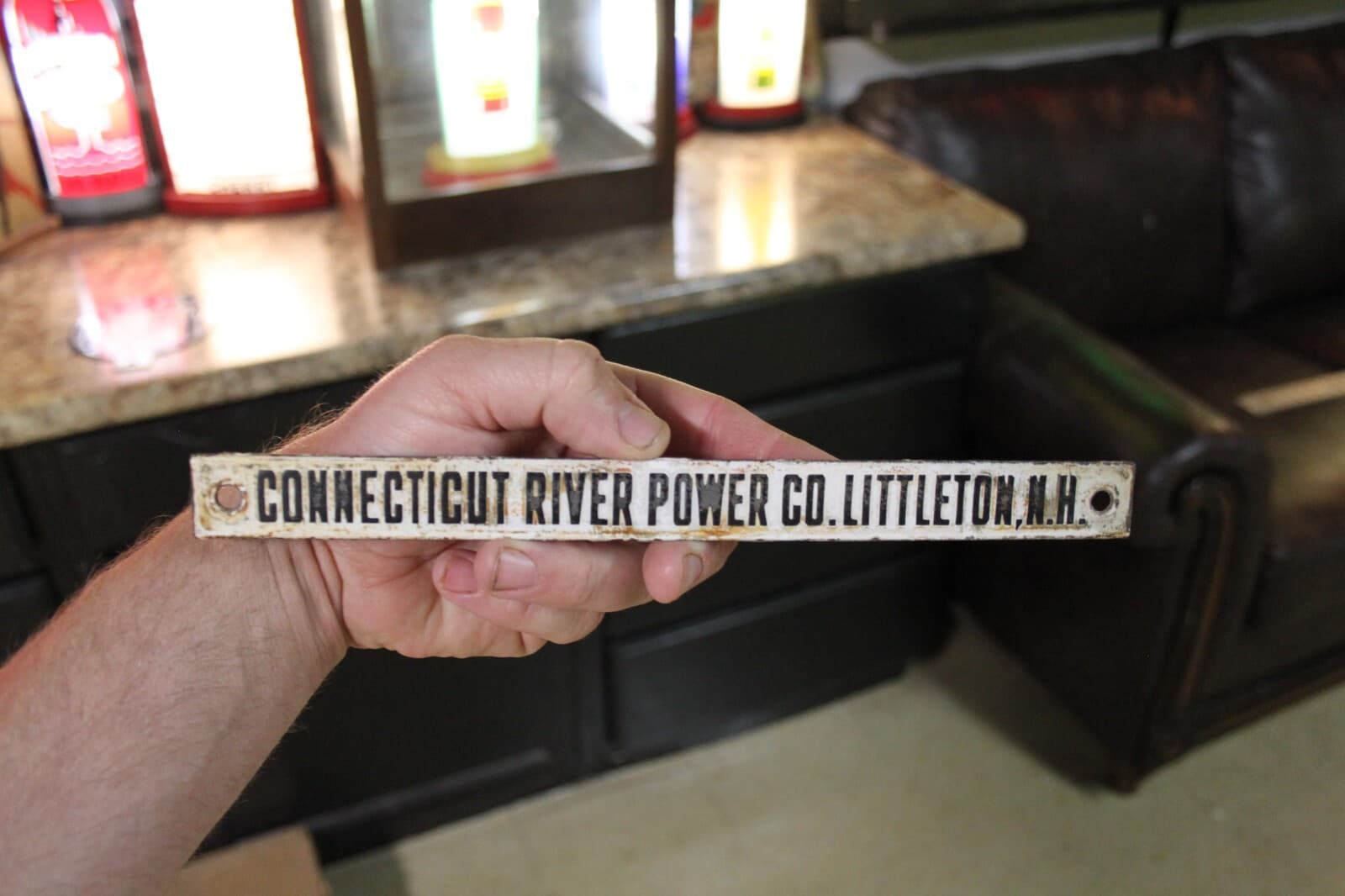 SCARCE 1920s CONNECTICUT RIVER POWER AND LIGHT COMPANY PORCELAIN SIGN REDDY GAS 5