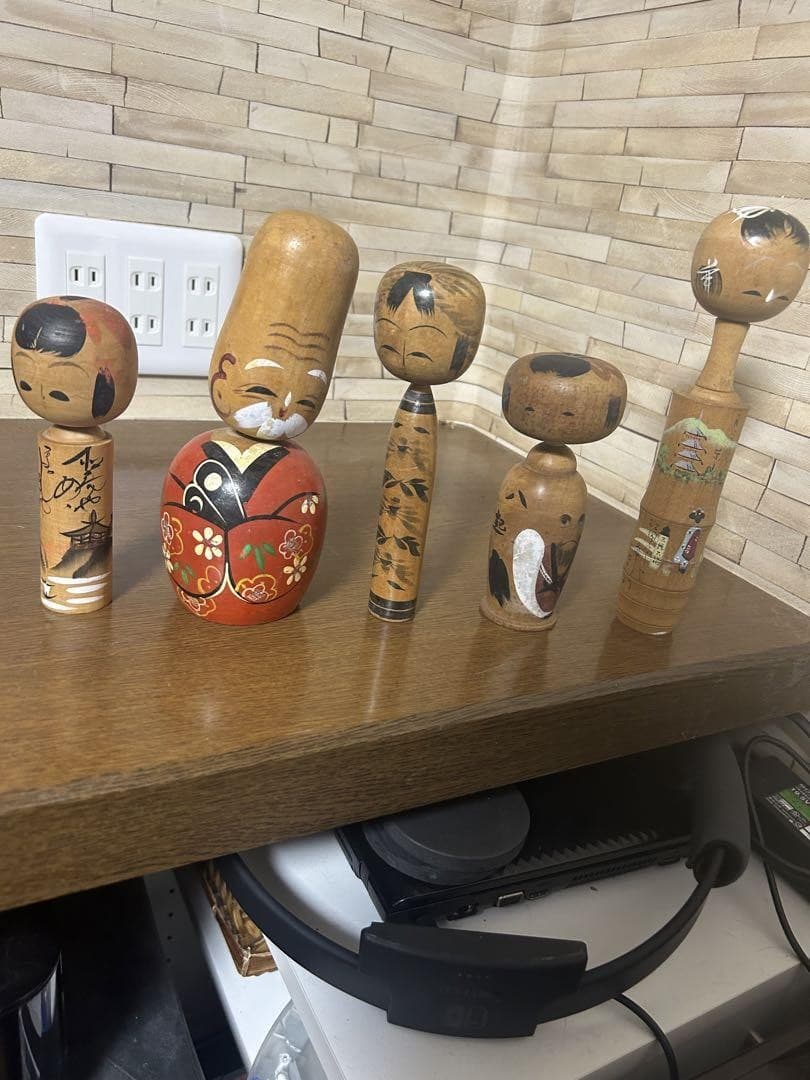Vintage Kokeshi Doll Lot 34 Pieces Traditional Japanese Art Collectibles 6