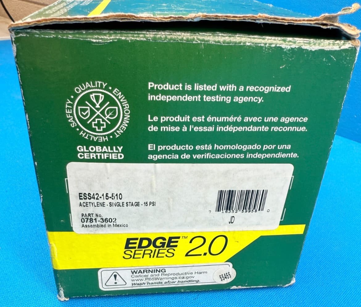 Victor Edge Series 2.0 ESS42 Acetylene Regulator ESS42-15-510 3